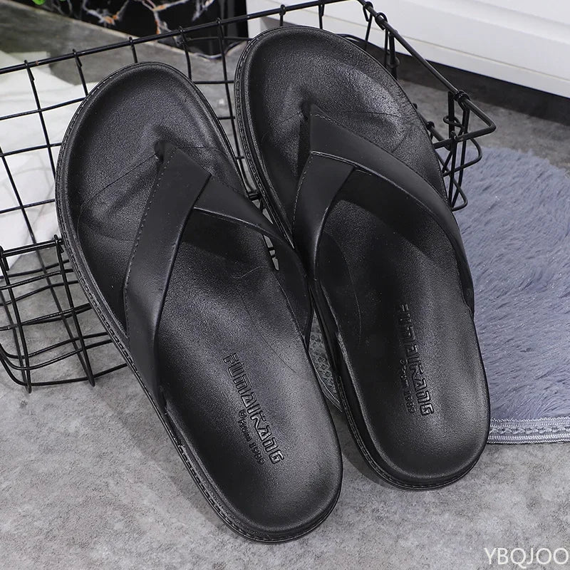 YBQJOO Men's Anti-Slip Hollow Beach Flip Flops | Summer Slippers Beach Flip Flops Axl