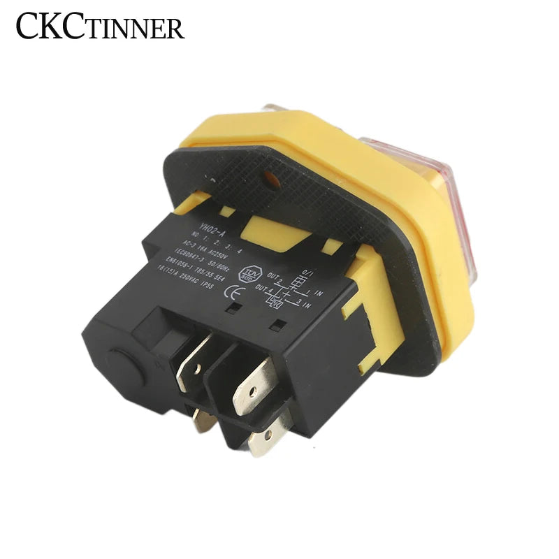 YH02 Electromagnetic Push Button Switch IP55 15A 220V CE Push Button Switch Axl