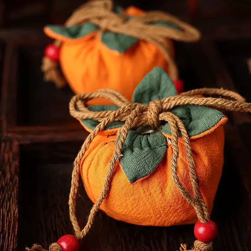 Persimmon Lucky Drawstring Bag – Chinese Fortune Charm Sachet Fortune Charm Sachet Axl