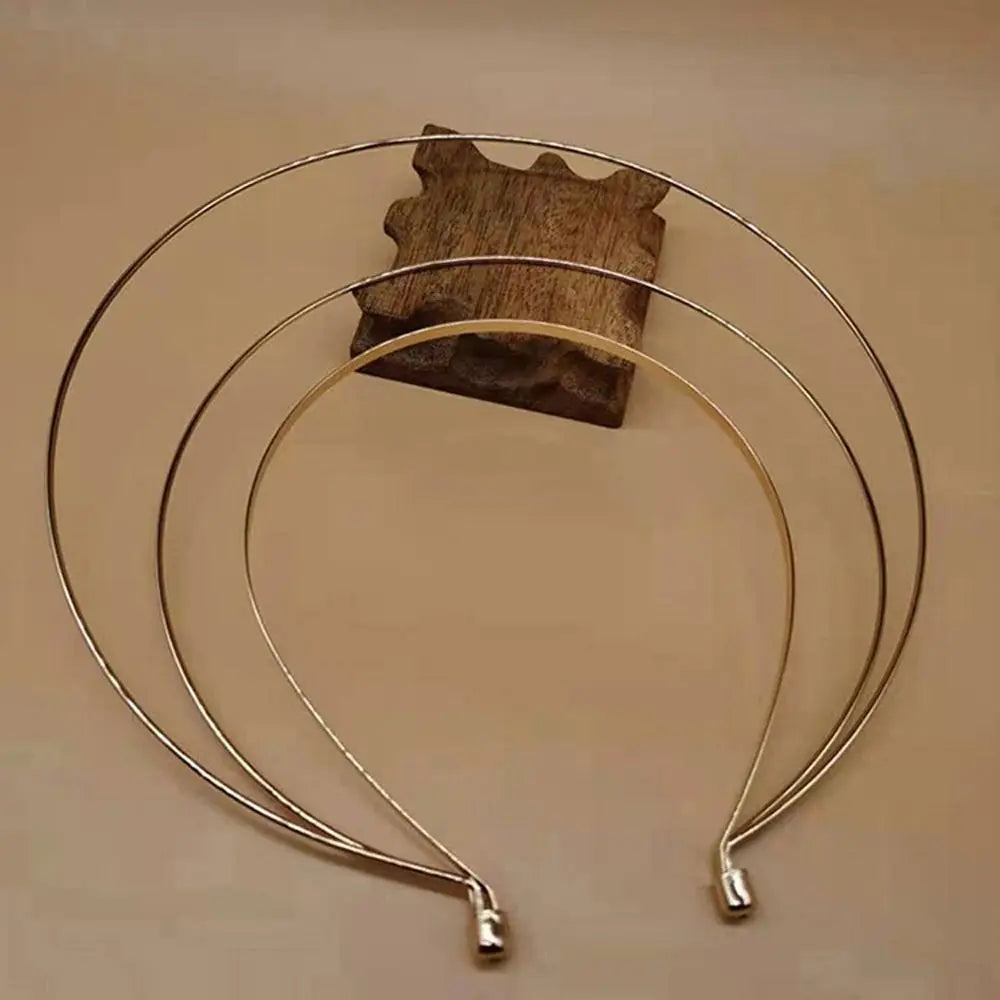 Korean Metal Crown Headband – Multi-Layer Non-Slip Hair Hoop Metal Crown Headband Axl gold-3layer