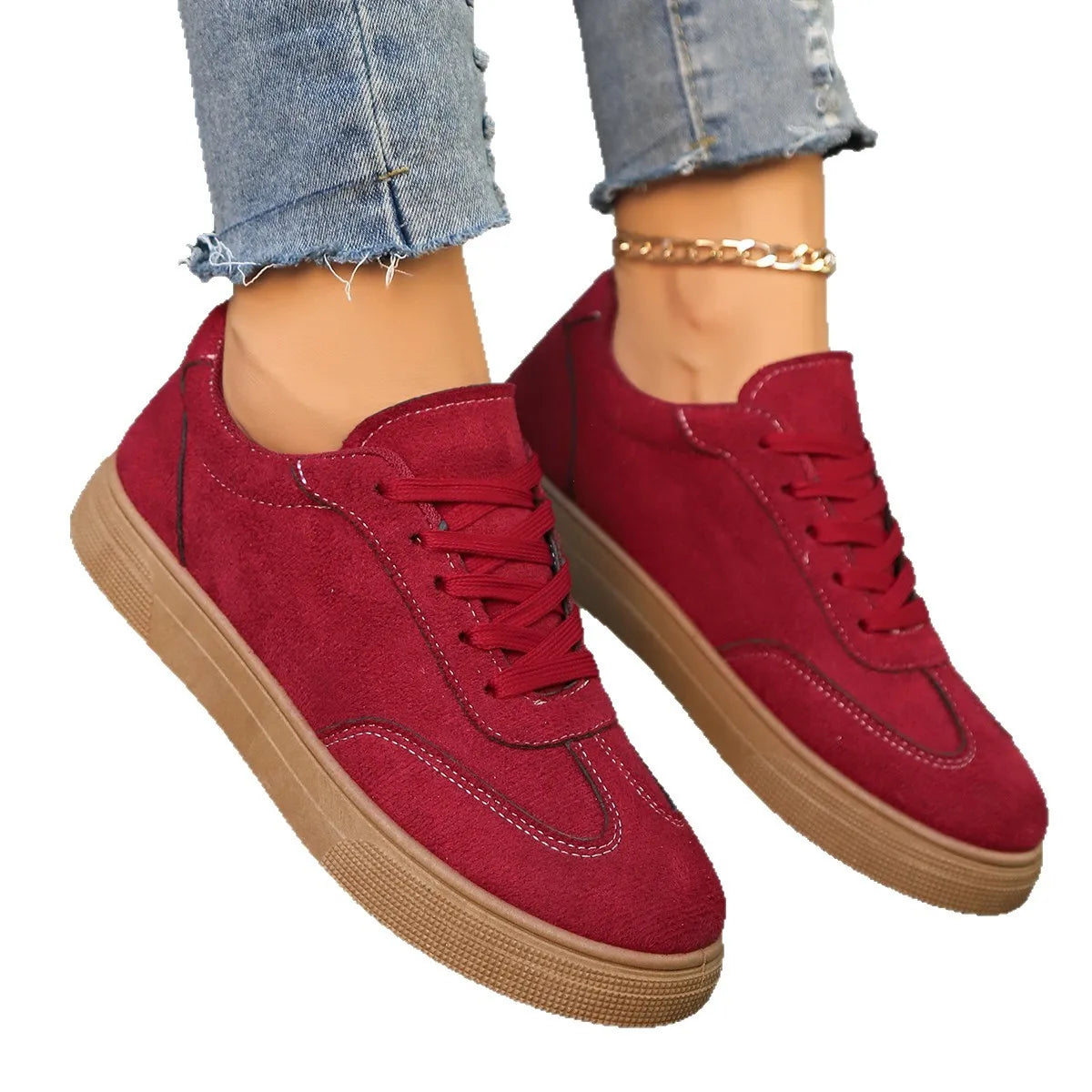 Women's Retro Canvas Sneakers – Breathable Flat Casual Shoes Canvas Flat Sneakers Axl
