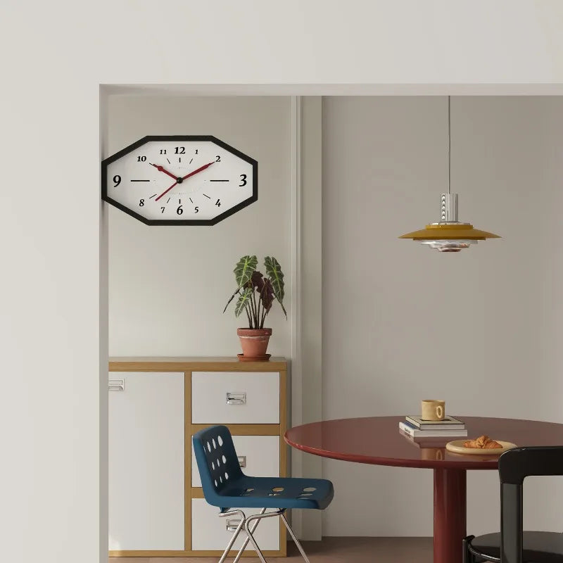 Double-Sided Silent Wall Clock – Minimalist Wood Quartz Decor Wall Clock Axl