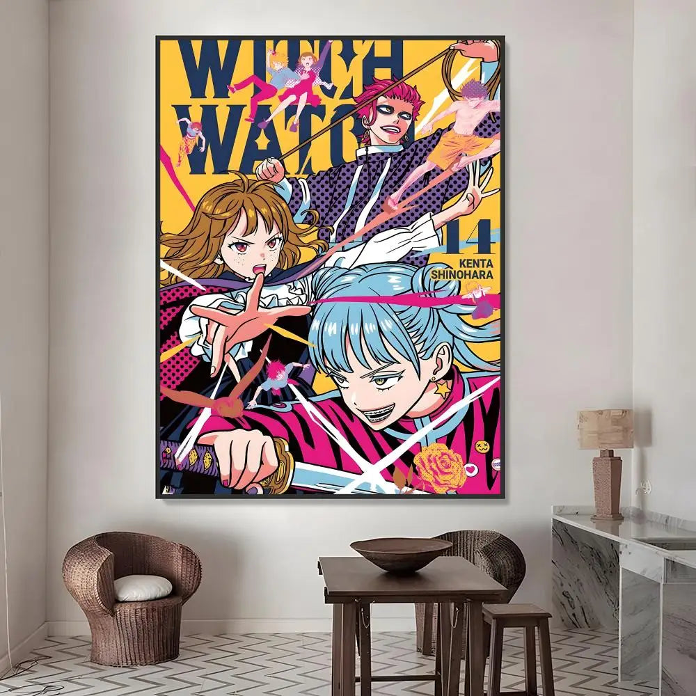 Witch Watch Poster – HD Waterproof PVC Wall Sticker Decor Wall Decal Sticker Axl White03 60X90cmNoframe