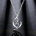 Huitan Cubic Zirconia Pendant Necklace – Women's Wedding Jewelry Pendant Necklace Axl XL1080 45cm