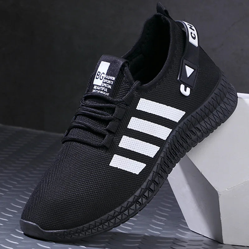 Men's Lightweight Breathable Mesh Casual Sneakers Lace-Up Casual Sneakers Axl