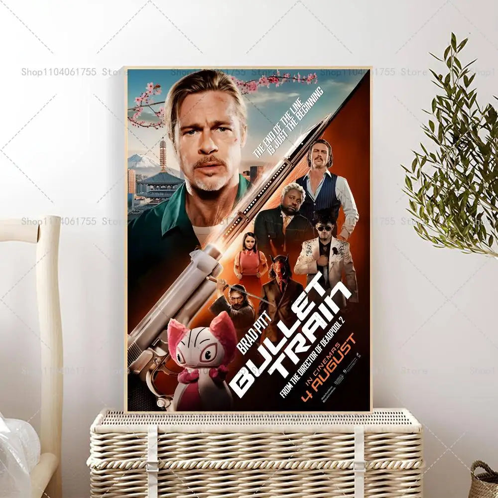 Bullet Train Movie Poster – Self-Adhesive Wall Art Print Movie Wall Poster Axl 10x15cm No Frame z1