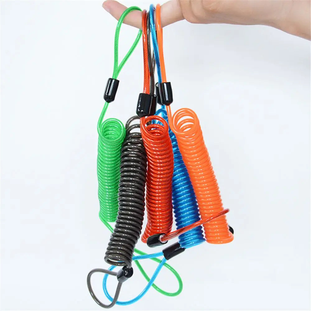2.5m Disc Lock Reminder Cable – Coiled Spring Wire for Bikes Disc Lock Reminder Cable Axl