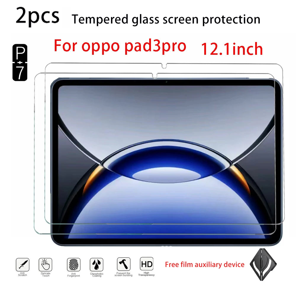 2-Pack Tempered Glass Screen Protector OPPO Pad 3 Pro OnePlus Pad 2 Tablet Screen Protector Axl for oppo pad3pro