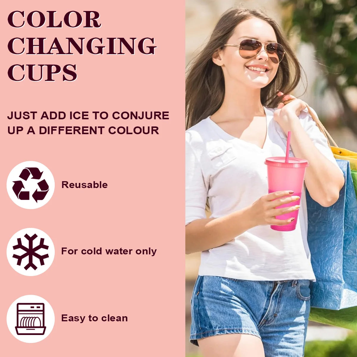 Reusable Acrylic Tumblers with Lids & Straws – 710ml 2/4 Pack Acrylic Tumbler Set Axl