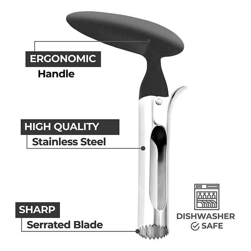 PGY Stainless Steel Apple Corer & Pear Core Remover Tool Fruit Corer Tool Axl