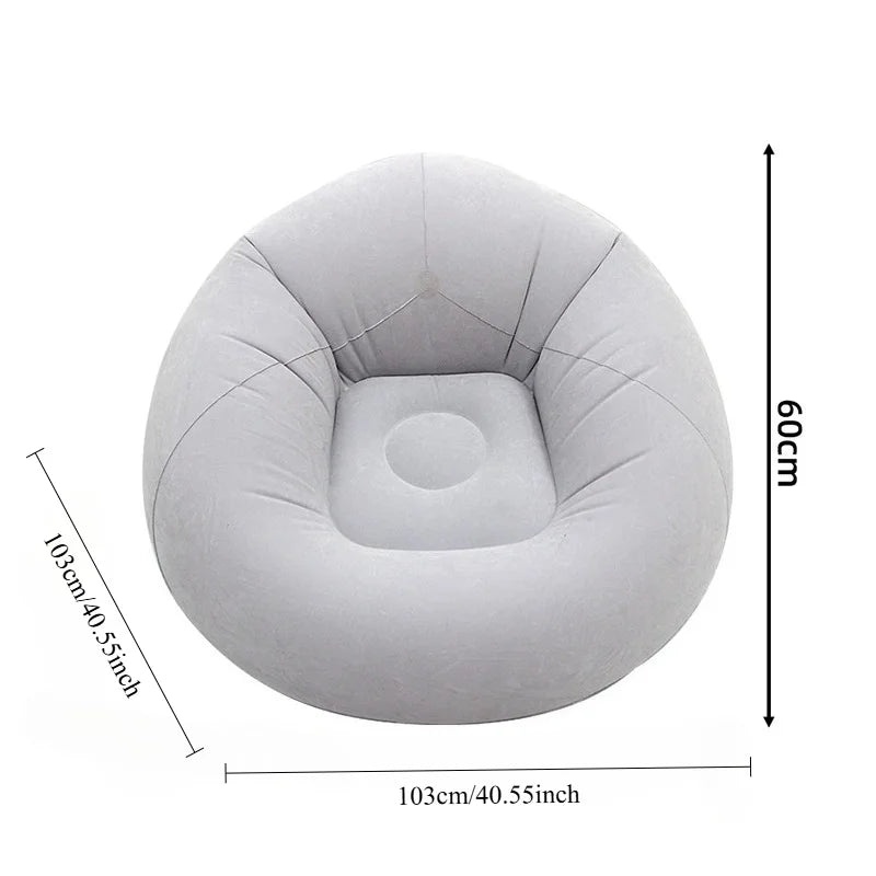 Portable Inflatable Sofa – Indoor & Outdoor Lounge Chair Inflatable Lounge Sofa Axl GRAY