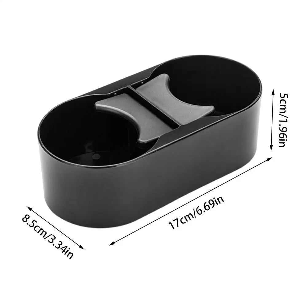 Double Car Cup Holder – Dashboard Console Drink Organizer Car Cup Holder Axl black