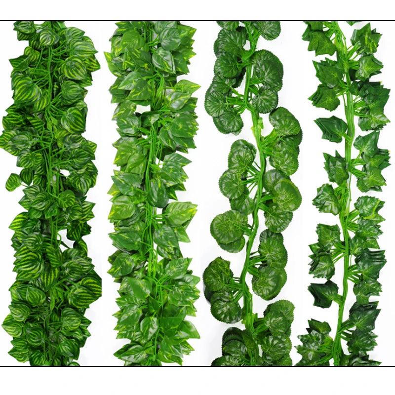 2M Artificial Green Leaf Vine | Wedding Arch & Home Decor Artificial Leaf Vine Axl