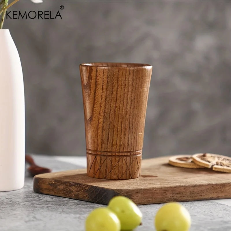 Handmade Natural Wooden Tea Cup – Japan Style Drinkware Wooden Drinkware Cup Axl