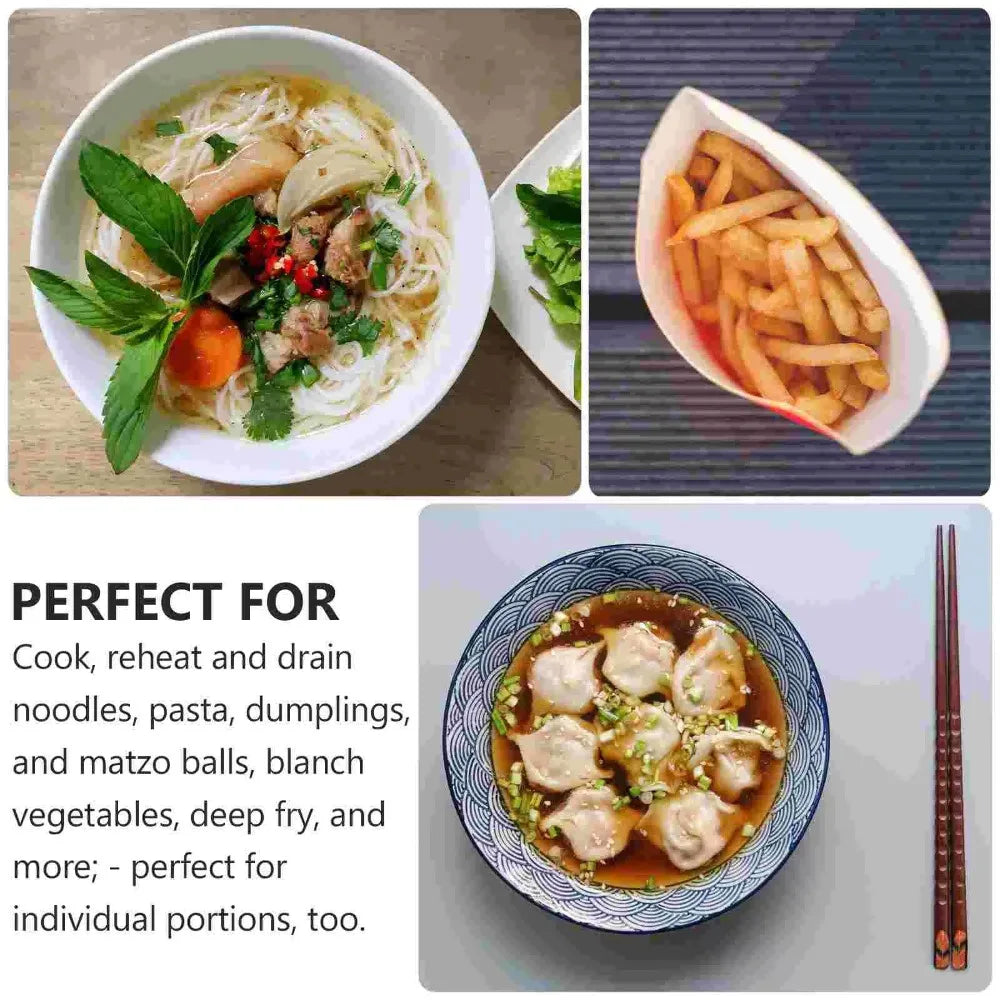 Stainless Steel Mesh Basket Strainer – Wooden Handle Mesh Basket Strainer Axl