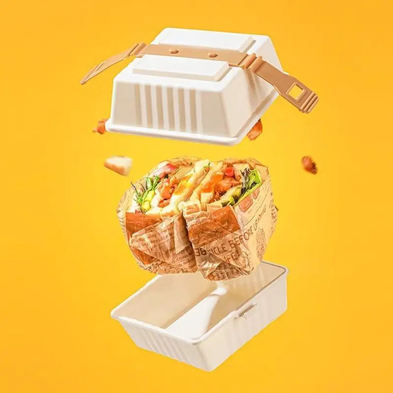 Sandwich Bento Box with Strap – Portable Lunch Container Sandwich Lunch Box Axl