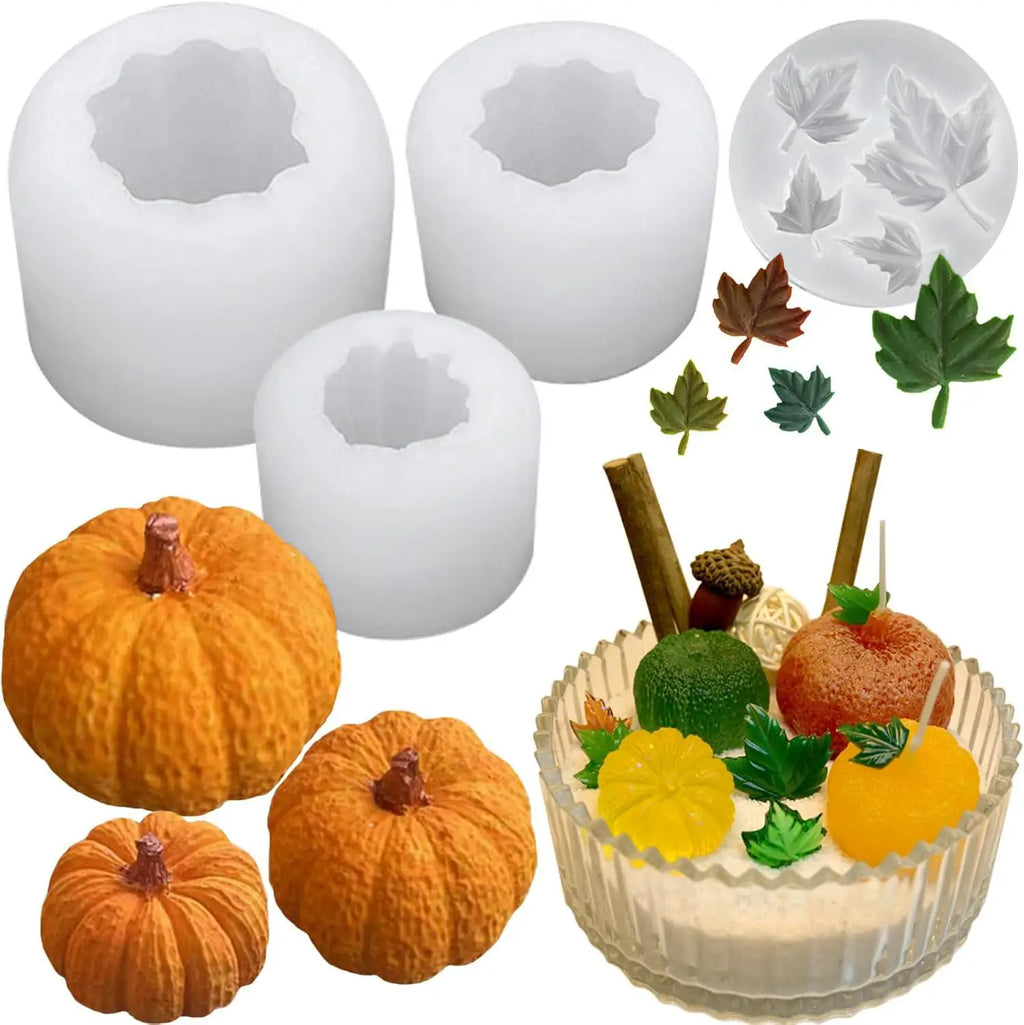 Pumpkin Silicone Mold – DIY Candle, Soap & Baking Mold Silicone Craft Mold Axl