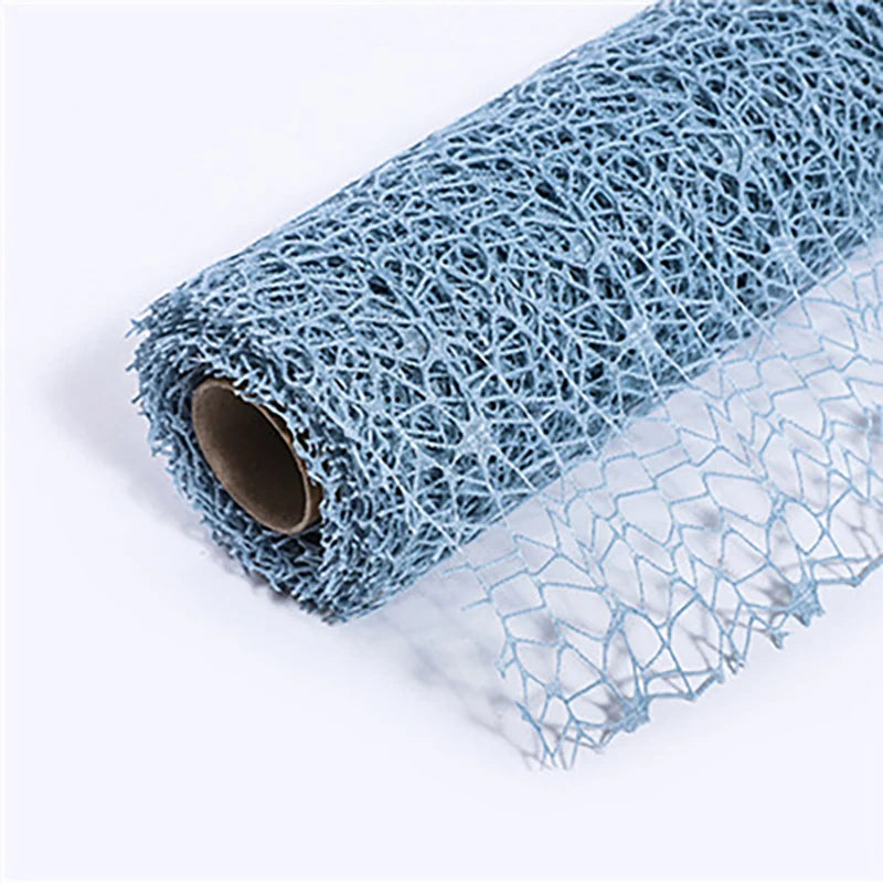 Floral Mesh Wrapping Paper Roll – Hollow Net Bouquet Wrap