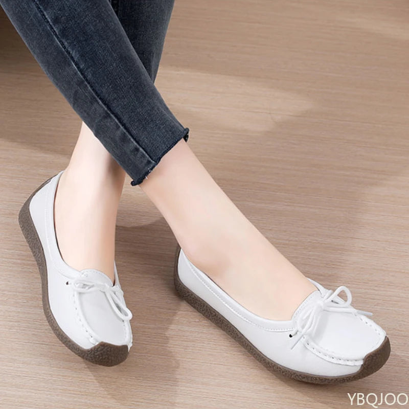 Women's Lace-Up Flat Shoes – Anti-Slip Soft Sole Casual Flats Women's Flat Shoes Axl