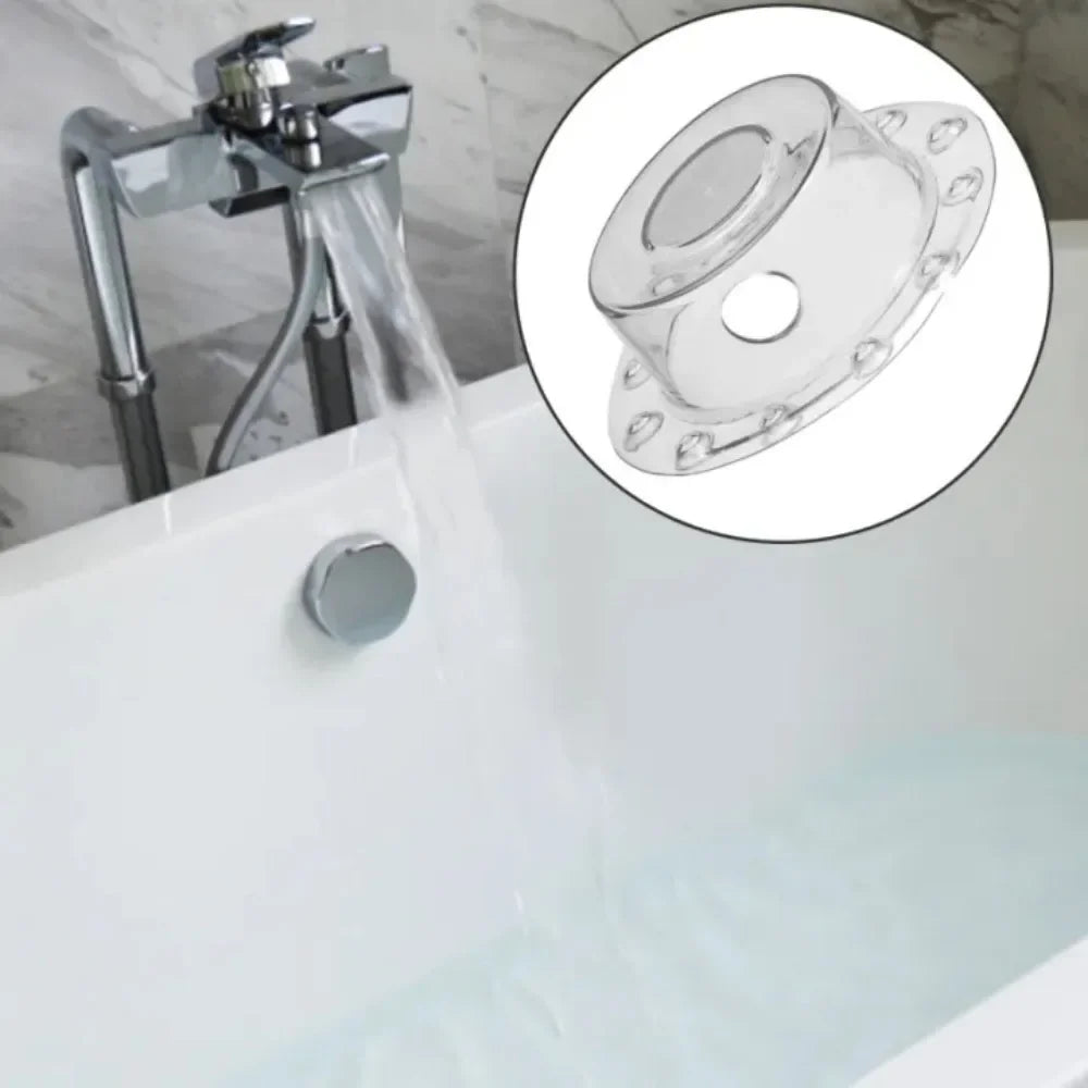 PVC Bathtub Overflow Drain Cover – Deep Bath Water Extender Overflow Drain Cover Axl