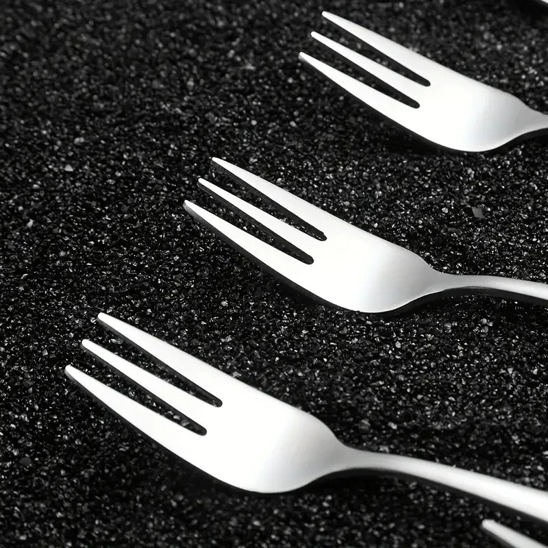 12-Piece Stainless Steel Fruit & Dessert Forks – Mirror Polish Dessert Fork Set Axl
