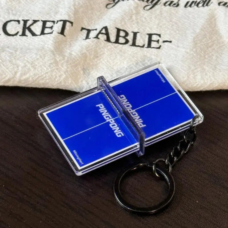 Mini 3D Ping Pong Table Keychain – Acrylic Sports Keyring Gift Sports Novelty Keychain Axl A7