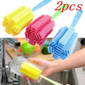 2-Pack Sponge Bottle Brush – Wineglass, Cup & Jar Cleaner Bottle Cleaning Brush Axl random 2pcs