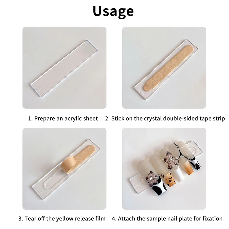 Double-Sided Nail Display Adhesive Tape Dots – 60/66 Pcs Nail Art Adhesive Axl