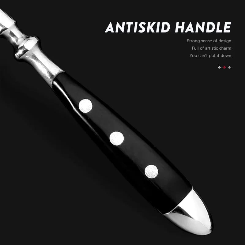 Stainless Steel Dinner Fork – Black Polka Dot, Dishwasher Safe Dinner Fork Axl