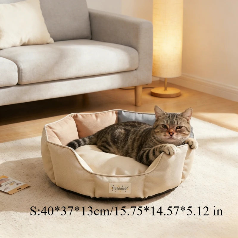 KEMORELA All-Season Cat & Dog Sofa Bed | Non-Slip Washable Pet Sofa Bed Axl S 40x37x13cm