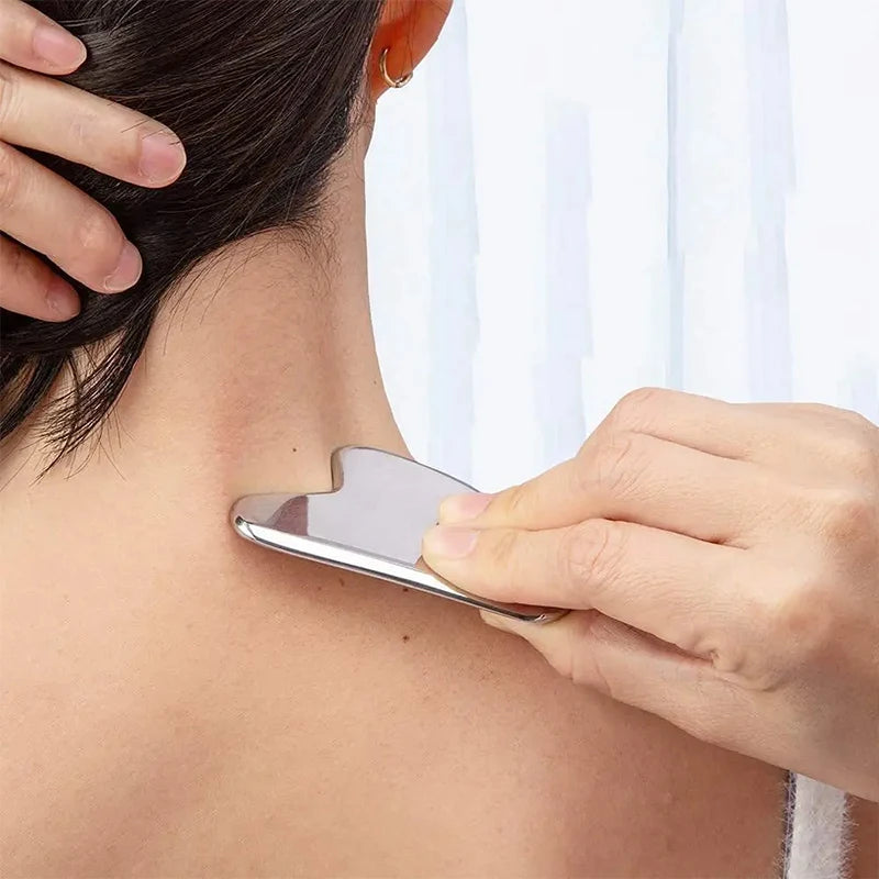 Stainless Steel Facial Massage Scraper – Face & Body Gua Sha Facial Massage Scraper Axl