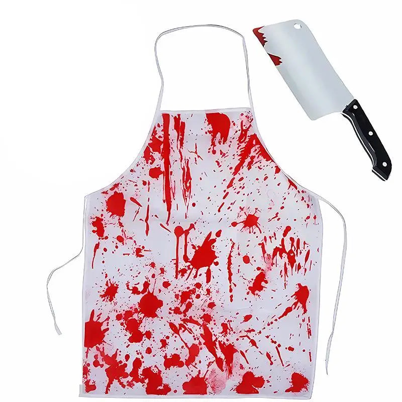 Halloween Bloody Butcher Apron – Horror Cosplay Costume Prop Halloween Costume Apron Axl