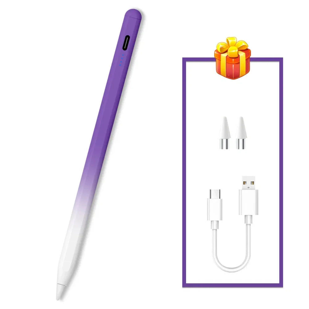 Universal Capacitive Stylus Pen – 18H Battery, Magnetic USB-C Capacitive Stylus Pen Axl Gradient Purple
