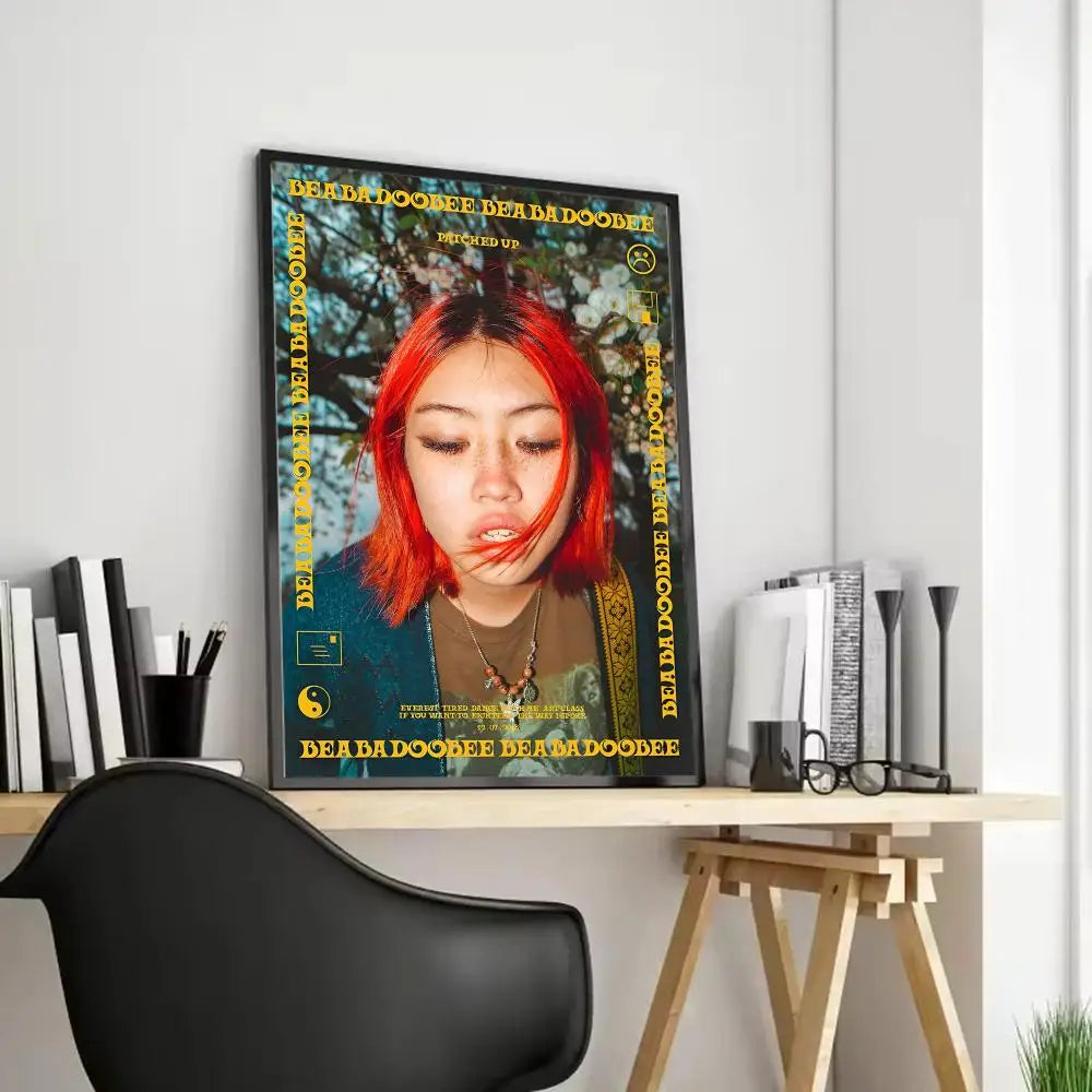 Beabadoobee Canvas Wall Art Poster – Unframed Home Decor Canvas Wall Art Axl Black15 40X50cmFrameless