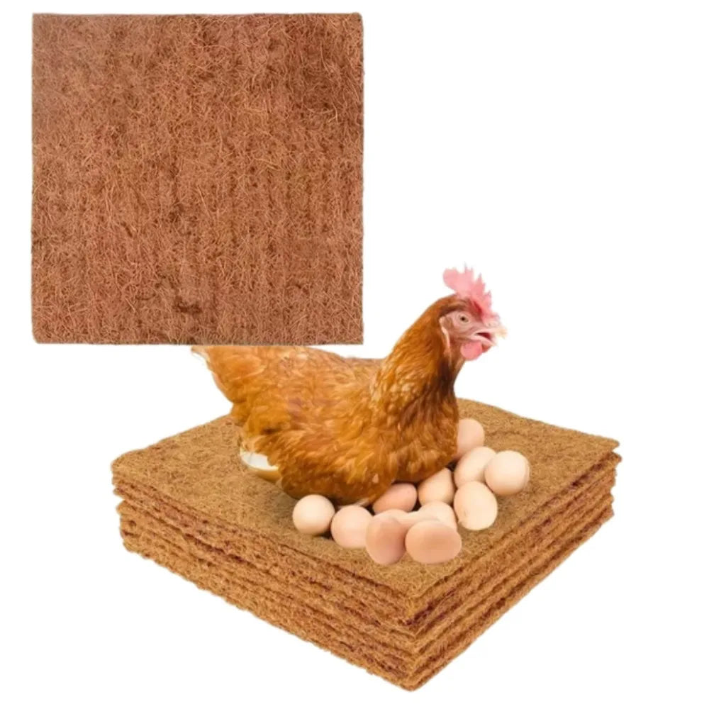 Coconut Fiber Chicken Nesting Pads – Reusable Hen Bedding Mat Poultry Nesting Pads Axl