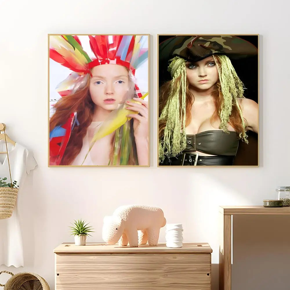 Lily Cole Fashion Poster – HD Waterproof PVC Wall Sticker Wall Poster Sticker Axl