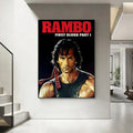 Rambo First Blood Movie Poster – HD Waterproof Wall Art Movie Wall Poster Axl White1 30X40cmNoframe