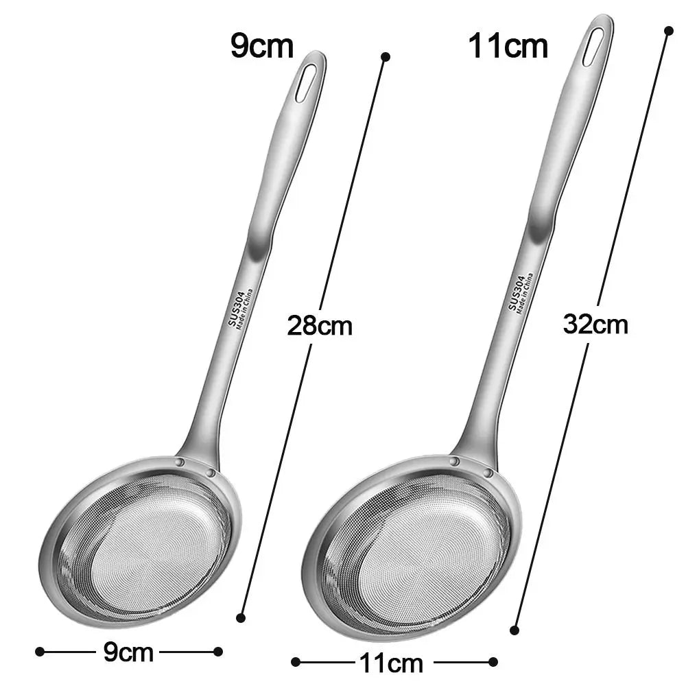 304 Stainless Steel Fat Skimmer Spoon – Fine Mesh Strainer Mesh Skimmer Spoon Axl