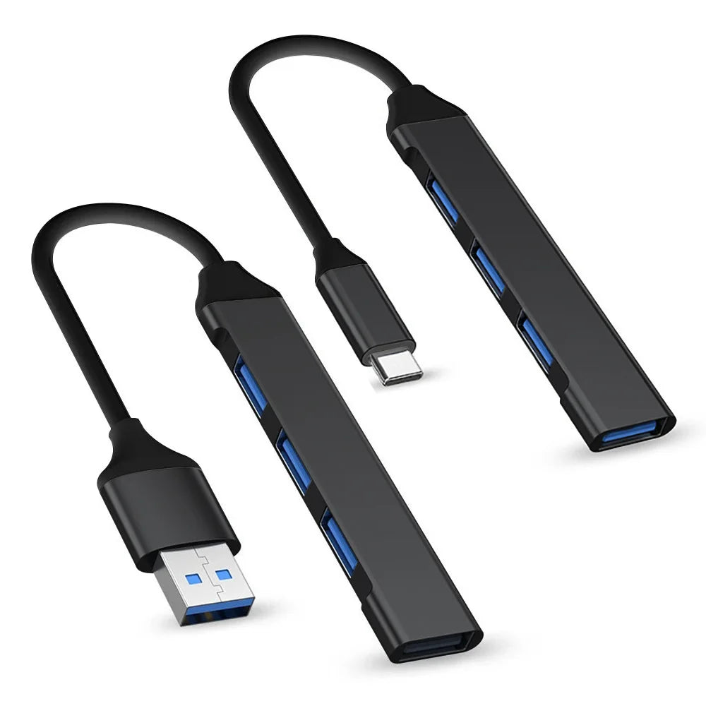 4-Port USB-C Hub 3.0/2.0 with OTG Adapter | High-Speed Splitter USB Hub Axl