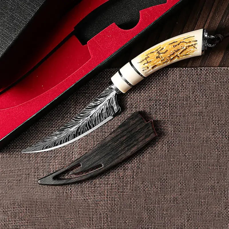 Damascus-Style Stainless Steel Boning Knife Set with Gift Box Boning Knife Axl