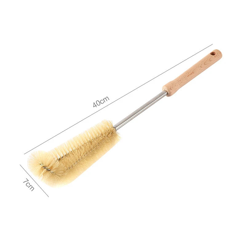 Long Handle Wooden Bottle Cleaning Brush – 30/40/50cm Bottle Cleaning Brush Axl 40x7cm