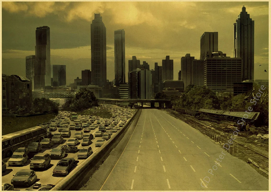 Walking Dead Retro Vintage Poster | Wall Art Print A3/A4 Wall Art Poster Axl 34 A3