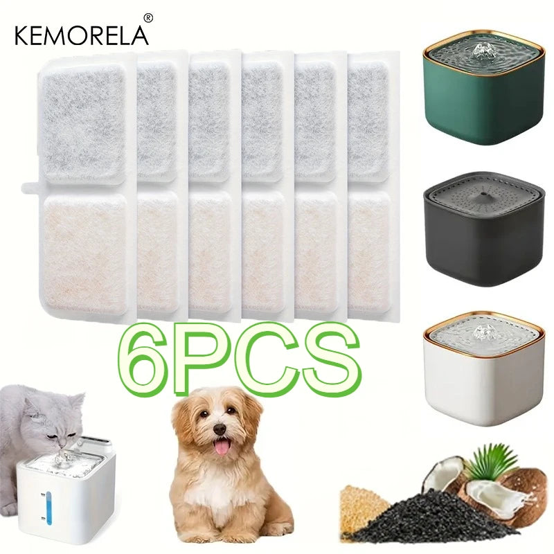 Activated Carbon Cat Water Fountain Filters 6/12 PCS Pet Fountain Filter Axl 6PCS