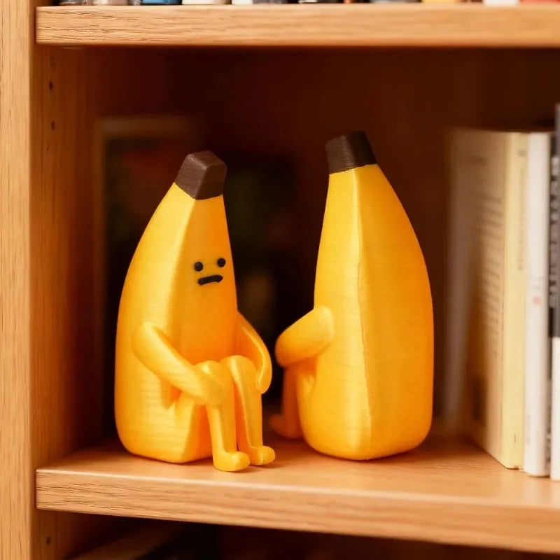 Anxious Banana 3D Printed PLA Figurine – Desk & Car Decor Novelty Figurine Axl