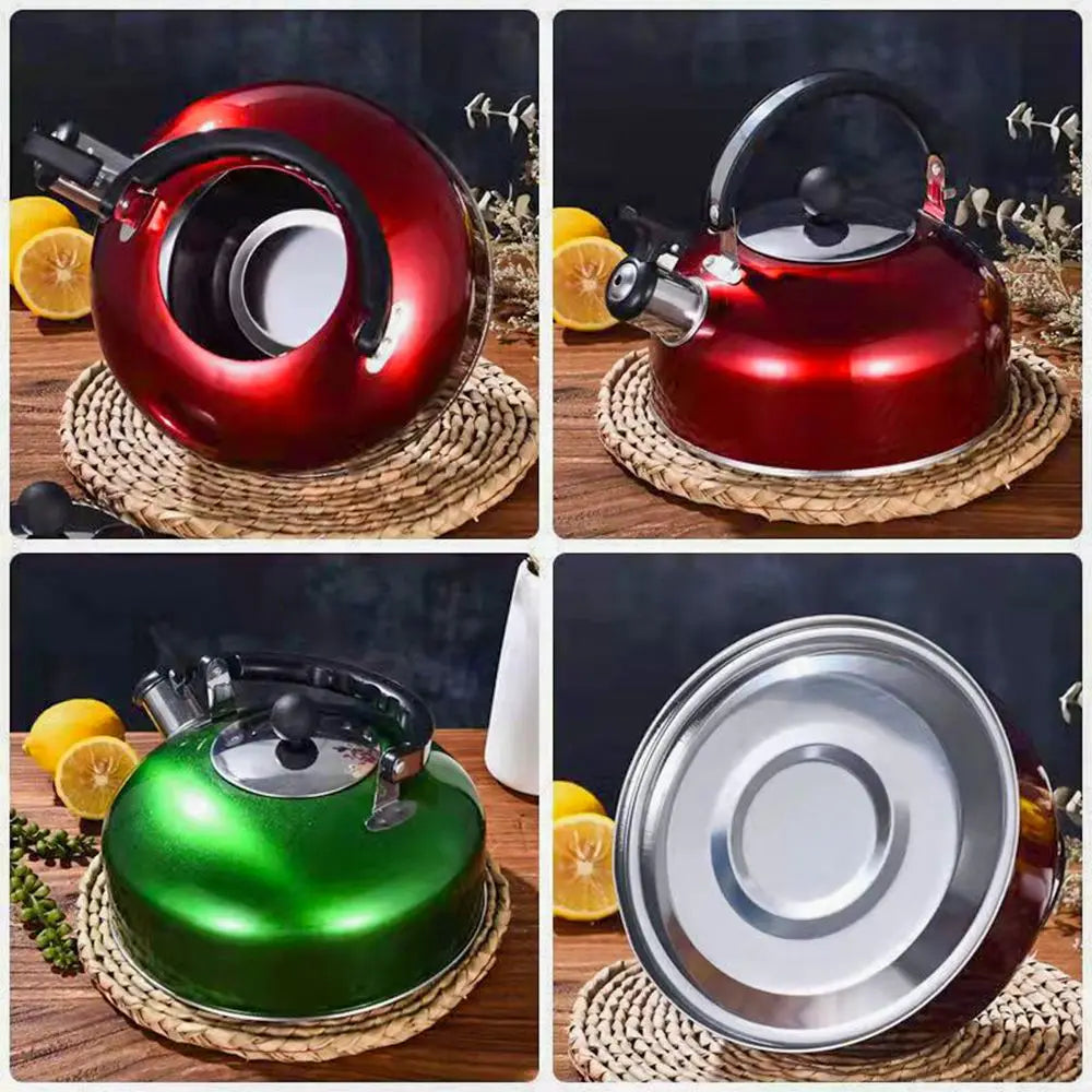 3L Stainless Steel Whistling Camping Kettle for Hiking & Outdoors Camping Kettle Axl