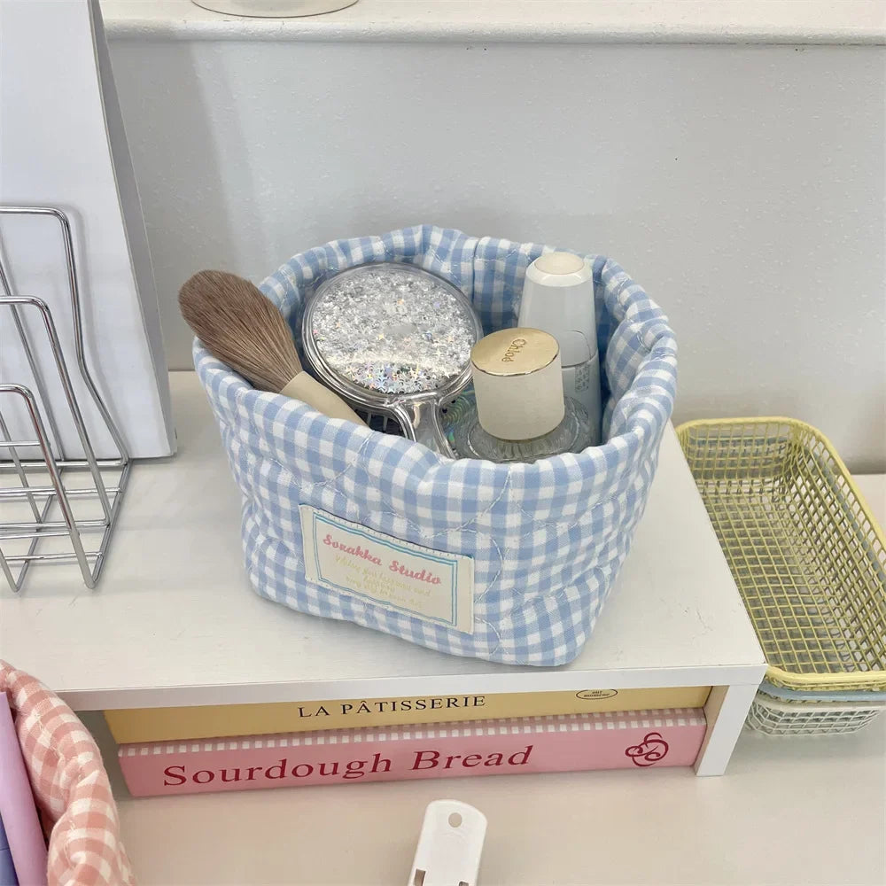Fabric Storage Basket – Open-Top Decorative Shelf Organizer Fabric Storage Basket Axl