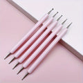 5-Piece Nail Art Dotting Tools Set – Double-Ended Stylus Pens Nail Art Dotting Tool Axl Pink