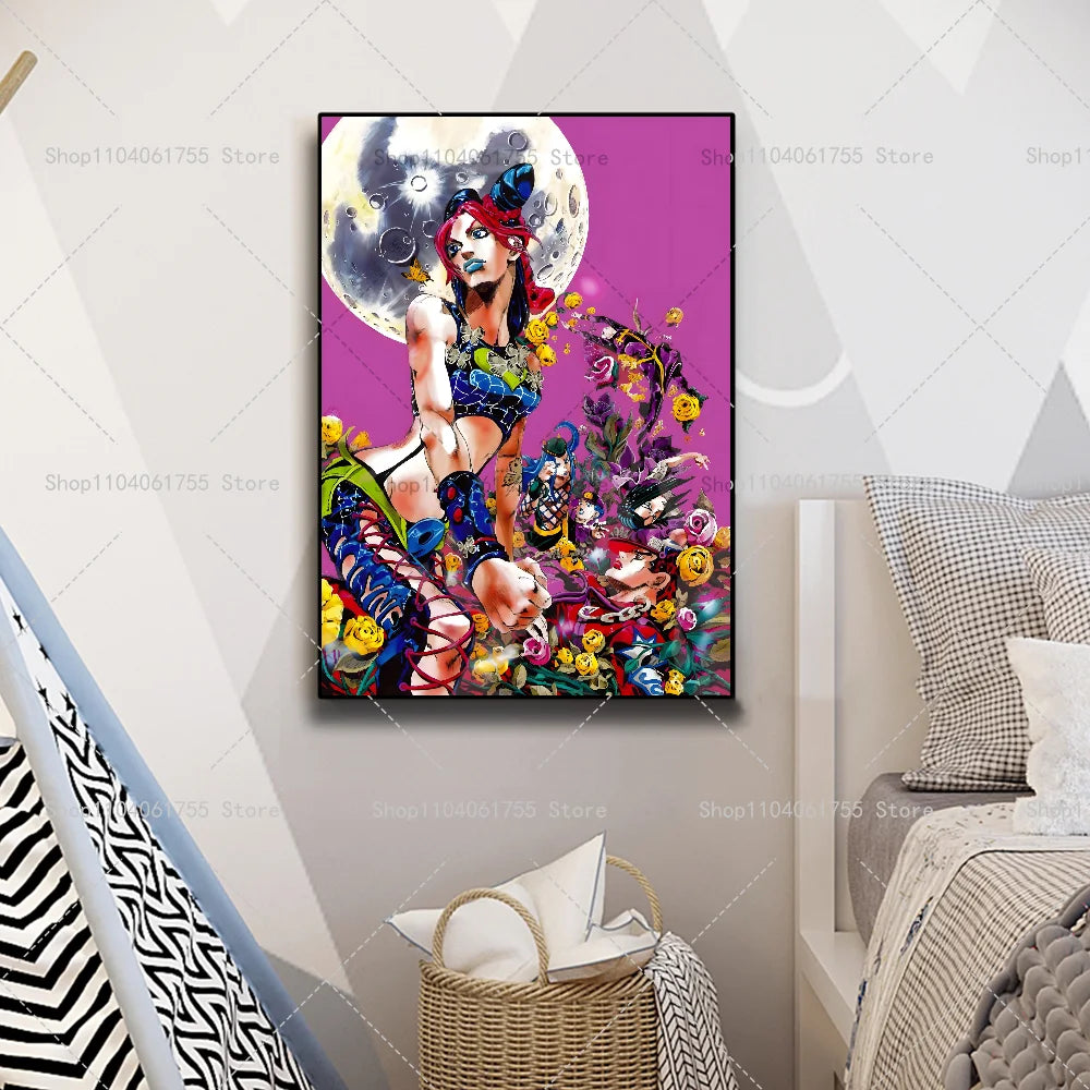 JoJo's Bizarre Adventure Anime Wall Poster – Self-Adhesive Anime Wall Poster Axl