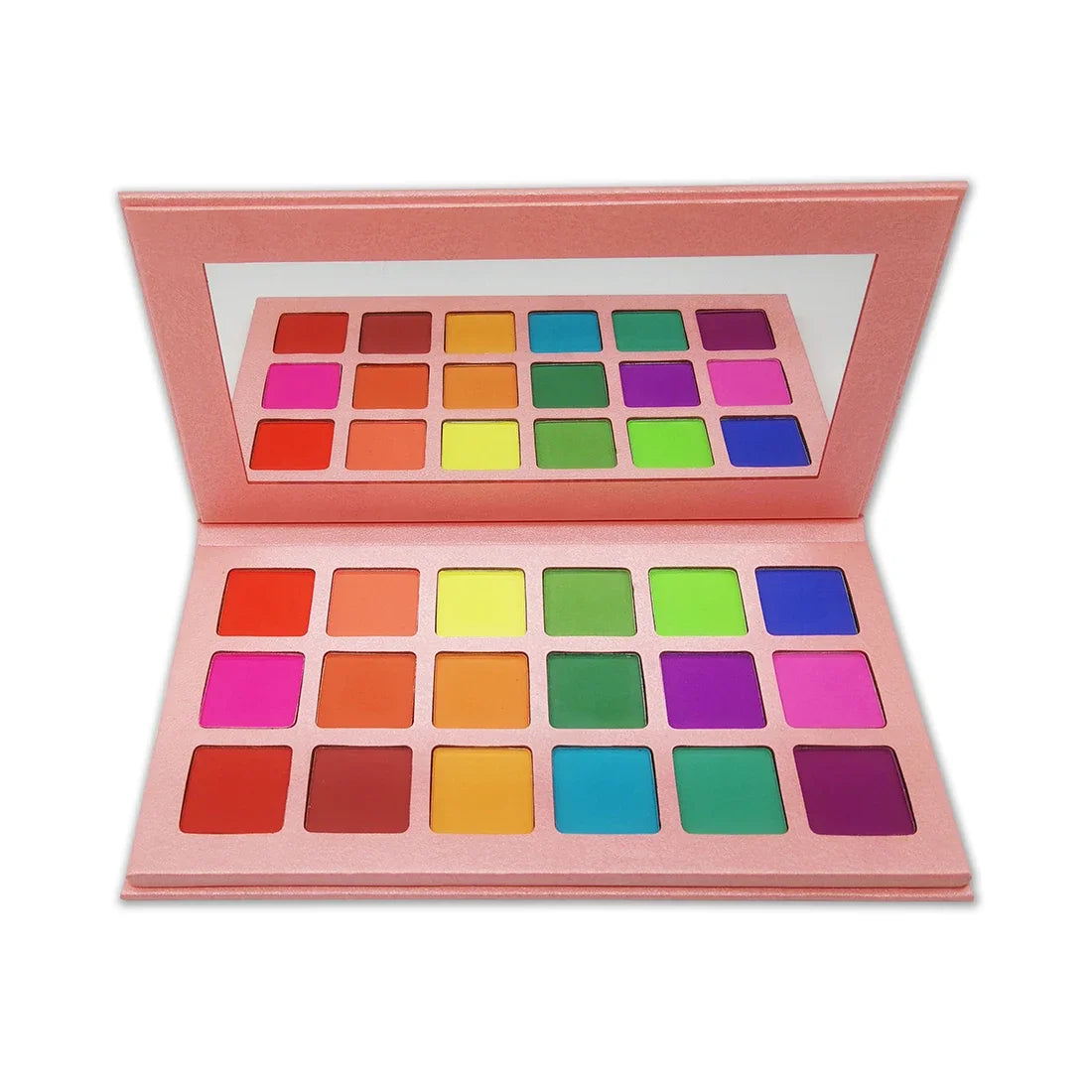 15-Color Vegan Glitter Eyeshadow Palette – Pink Shimmer & Matte Eyeshadow Palette Axl