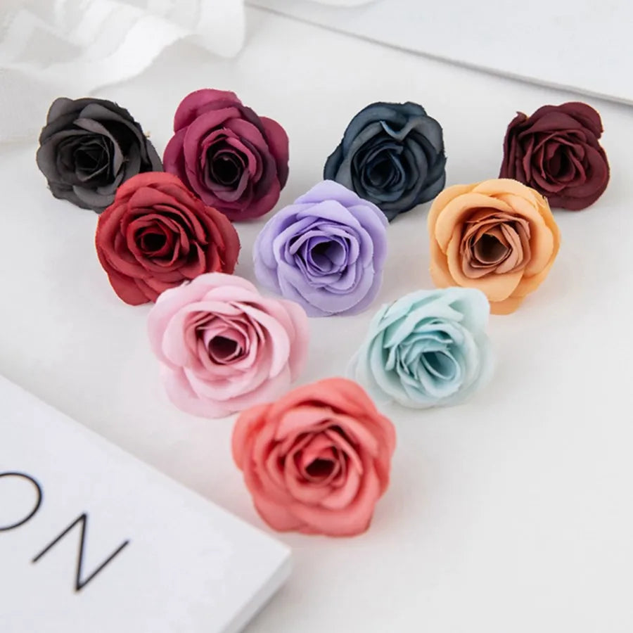Silk Artificial Rose Heads 5/10Pcs – Wedding & Home Décor Artificial Silk Flowers Axl
